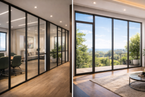 Aluminium windows & doors and Partitions in Bangalore